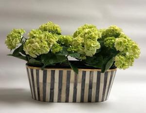 Jardinière en métal avec incrustation de os, faite à la main, de forme ronde, style minimaliste, pour la décoration de la maison, produit de luxe, exportations en gros - Product Image 5