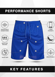 Série Velocity : Lot de 4 shorts de basketball haute performance pour hommes avec graphismes dynamiques sur les panneaux latéraux Shorts pour hommes - Product Image 2