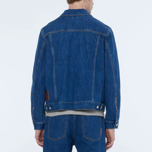 2026 New Arrival Men's <b>Denim</b> <b>Jacket</b> Winter Wear <b>Custom</b> Front Printed Logo Solid Color Lightweight - Product Image 2