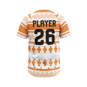 Maillots de baseball et de softball professionnels pour hommes avec logo d'équipe imprimé sur mesure, 100% polyester, respirants, à séchage rapide, anti-humidité - Product Image 2