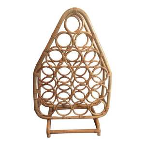 Elegant Boho Rattan Wine Rack For Natural <b>Kitchen</b> Decor And Convenient <b>Storage</b> Of Multiple Wine Bottles - Product Image 6