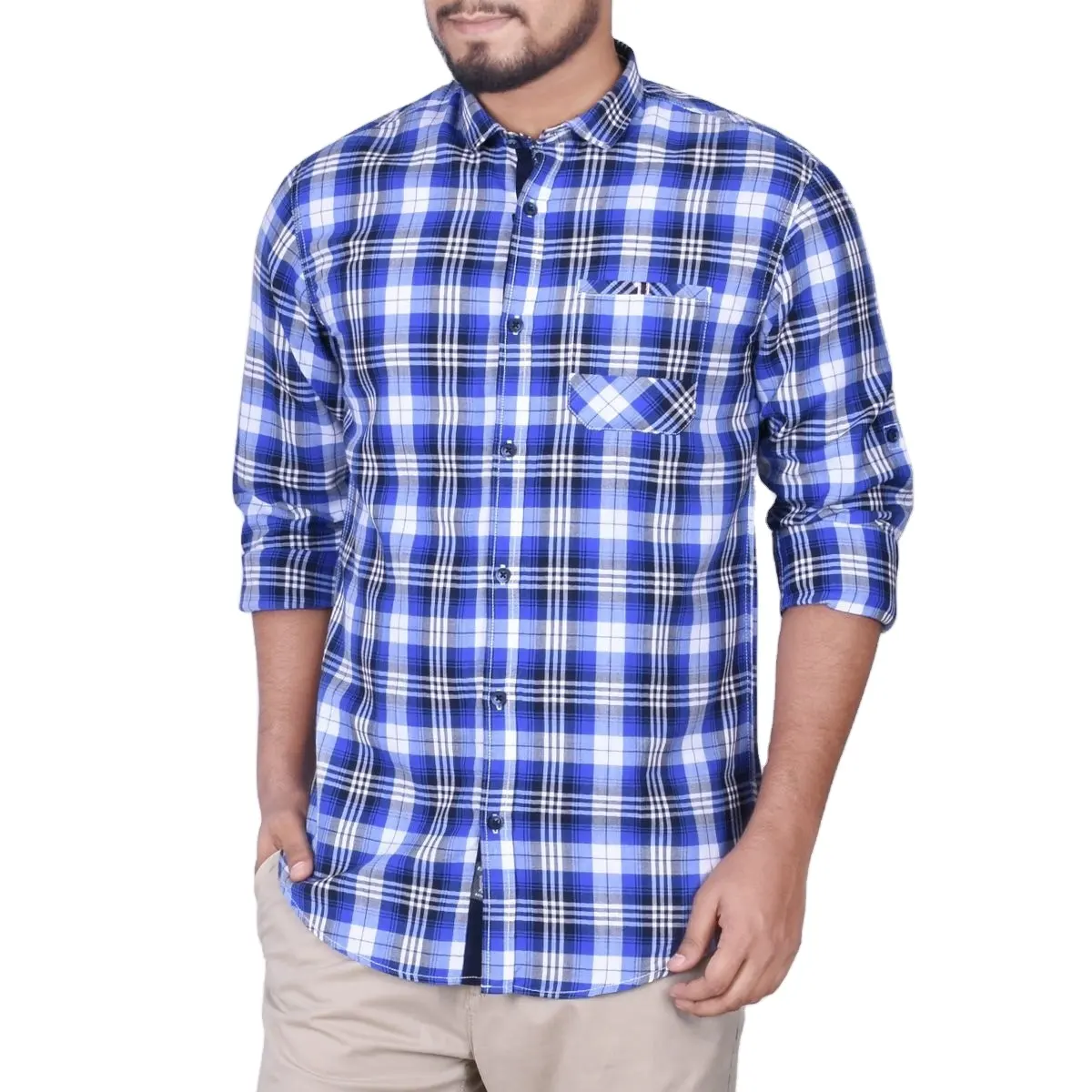 High Quality Best Price Casual Long Sleeve Comfortable Striped Shirt For Men From Bangladesh