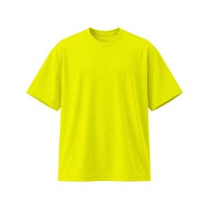 T-shirt DropOver jaune néon pour homme, t-shirt surdimensionné en coton de qualité supérieure, col rond décontracté, manches courtes, coupe ample, streetwear, t-shirt basique - Product Image 1