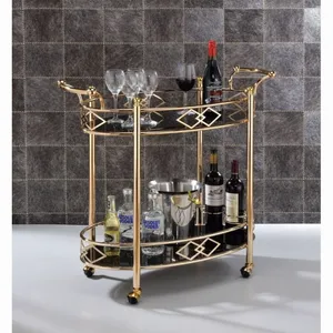 Premium Handmade Ceramic Eco-Friendly American Style Plant Decorative Bar <b>Serving</b> <b>Trolley</b> Cart Beverage Display Living Room - Product Image 5