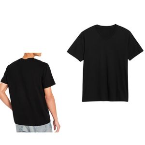 Camiseta de Cuello en V para Hombre, Manga Corta, Informal, Básica, Suave, Transpirable, Ligera, para Uso Diario de Verano, Fabricante OEM Personalizado - Product Image 1