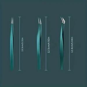 Juego de Pinzas para Cejas de Acero Inoxidable, Herramientas de Maquillaje para Remover Pestañas, Duraderas, Antioxidantes, Pinzas para Injerto - Product Image 3