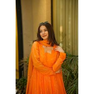 MARIGOLD ORANGE GEORGETTE Conjunto de traje de mujer TD 1035 - Product Image 3