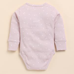 Monos de manga larga de elastano de bambú orgánico de primera calidad ropa interior de bebé con estampado de corazón - Product Image 3