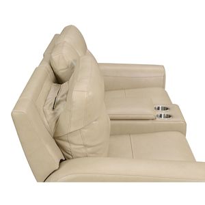 Lussuoso stile di transizione di gruppo potente reclinabile in pelle con doppio poggiapiedi articolato poggiatesta - Product Image 5