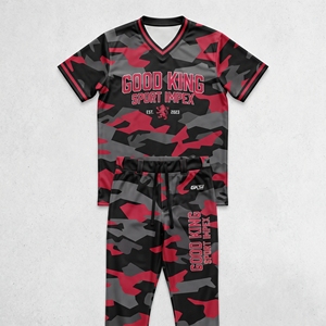 Conjunto de Entrenamiento con Camuflaje Personalizado, Camiseta Sublimada para Hombre, Pantalones Deportivos, Ropa Deportiva Personalizada, Fabricante OEM, Venta al Por Mayor, Alibaba - Product Image 5