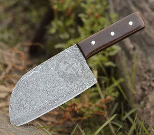 มีดครัวดาบเหล็กดามัสกัสแบบสั่งทำพิเศษ ยี่ห้อใหม่ยอดนิยม ขนาดใบมีด 7 นิ้ว ด้ามไมคาร์ต้า ใช้งานได้ทั้งสองมือ ผิวลายหยดน้ำ - Product Image 2