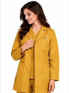 Blouse de laboratoire blanche professionnelle pour hommes, à manches longues, uniforme de médecin, vêtements de travail médicaux respirants en polycoton, pour hôpital et chimie - Product Image 5