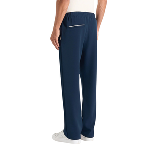 Mens Full <b>Zip</b> Stand Collar Solid Streetwear Tracksuit Straight Leg <b>Trousers</b> Contrast Piping <b>Side</b> Pockets 2 Piece Wholesale - Product Image 5