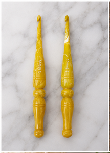 Resin <b>Crochet</b> <b>Hook</b> Set Handcrafted Knitting Needles Artistic Hand Painted Yarn Weaving Tools Custom Shape - Product Image 2
