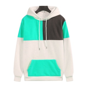 เสื้อฮู้ดผู้ชายปักลายสีสันตัดกัน ผ้าฟลีซ สปอร์ตแวร์ลำลอง หลากสี แบบสั่งทำได้ ไซส์ใหญ่ เสื้อพูลโอเวอร์ สำหรับฤดูใบไม้ร่วง - Product Image 5