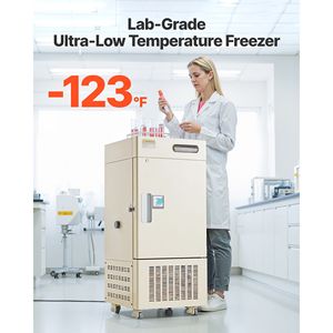 Congelatore da Laboratorio a Temperatura Ultra Bassa 28L da -40F a -123F con Display Digitale Regolabile e Ruote - Product Image 2