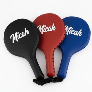 Micah Corporation Custom Logo Durable Cowhide Leather Boxing Paddle <b>Training</b> Target Focus Mitts Muay Thai MMA Kickboxing Martial - Product Image 2