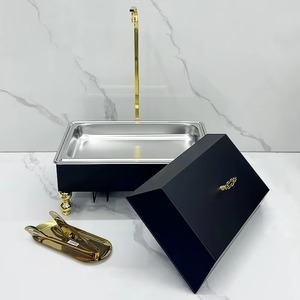 Nouveau design de réchaud à nourriture en métal noir avec couvercle suspendu pour la maison, les restaurants, les hôtels, les buffets et les fêtes - Product Image 2