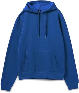 เสื้อฮู้ดสีน้ำเงินกรมท่าสำหรับผู้ชาย ทรงปกติ สีพื้น มีกระเป๋า ดีไซน์เรียบง่าย ผ้าฝ้าย 100% เฟรนช์เทอร์รี่ สวมใส่สบายๆ ในฤดูใบไม้ร่วง - Product Image 5