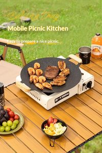 Cast Iron Griddle with Wooden Heat-Resistant Handles <b>for</b> <b>Induction</b> Gas Infrared Stoves Oven Safe - Product Image 6