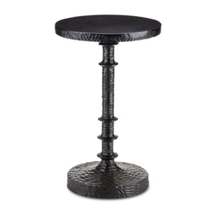 Table à boissons moderne avec base noire en aluminium moulé, hauteur 22 pouces - Product Image 5