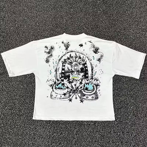 T-shirt pour homme à manches courtes, col rond, style streetwear, avec impression graphique au dos, coupe classique, tissu jersey 100% coton - Product Image 5