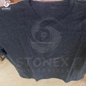 T-shirt à col en V personnalisé avec logo imprimé, 100% coton, de haute qualité, léger, luxueux, coupe unisexe, pour homme - Product Image 3