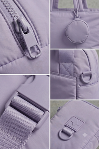 Ensemble de sacs de voyage en polyester lavande, grande capacité, fermeture éclair, unisexe, style à poignée souple - Product Image 4