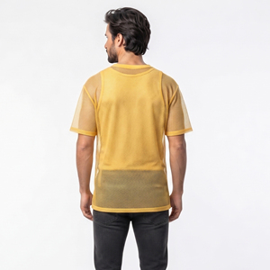 Camiseta de malla transparente para hombre, camiseta informal transpirable de manga corta con cuello redondo, camisetas transparentes ligeras para hombre - Product Image 2