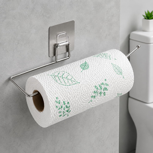 Stainless Steel Wall Mounted <b>Toilet</b> Paper Holder Single Houseware Decoration Creative Stainless Steel Tissue <b>Toilet</b> <b>Roll</b> Holder - Product Image 3