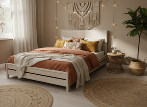 Base de Cama Moderna de Madera Maciza de Mango Premium, Ecológica, Muebles de Madera Artesanales de Calidad para Dormitorio, Directo de Fábrica - Product Image 5