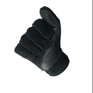 Guantes de Rapel Resistentes al Calor, de Cuero Vacuno, con Forro Polar Cálido, Protección UV, Antideslizantes, Dedos Completos, para Esquí al Aire Libre - Product Image 3