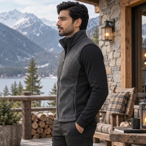 Gilet en polaire de qualité supérieure, doté d'un matériau en polaire doux, offrant un confort chaud, une construction légère, des poches sécurisées et une coupe moderne. - Product Image 3