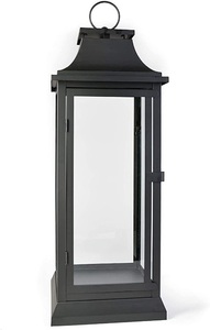 Elegant Modern Selling Metal & Glass <b>Lantern</b> With Matt <b>Black</b> Finish Metal <b>Lanterns</b> for Outdoor Home Decor Handmade Customized - Product Image 2