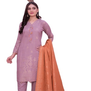 Les vêtements de cérémonie de Bin Hameed Shalwar Kameez conviennent au style pakistanais et indien sur le volume du tissu Khaddar Cool Cotton pour adultes - Product Image 1