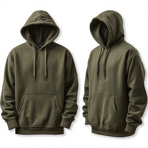 Sweat à capuche en molleton épais 400 GSM pour homme, style vintage délavé, streetwear premium - Product Image 4