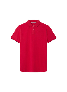 เสื้อเชิ้ตผู้ชายสีแดง แขนสั้น ผ้าฝ้าย 65% โพลีเอสเตอร์ 35% ทรงออกซ์ฟอร์ด สำหรับใส่ลำลอง ผ้าไม่ยับ สีพื้น ทรงปกติ กระดุมติด - Product Image 3