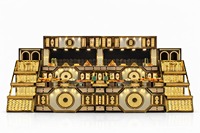 Comptoir de buffet décoratif classique de luxe King International Golden Deco en acier inoxydable éclairé, arche décorative pour intérieur et extérieur