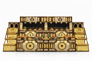 King International Golden Deco Classic Luxury Illuminated Stainless Steel Buffet Display Counter <b>Decorative</b> <b>Arch</b> Indoor Outdoor - Product Image 6