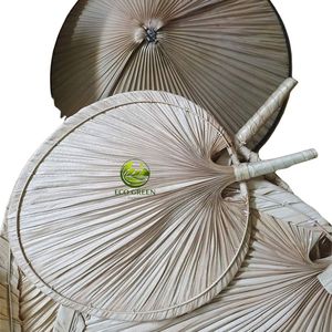 Abanico de Hoja de Bambú Hecho a Mano, Moderno, Vietnamita, Ecológico, Ovalado, para Decoración de Bodas y Regalos, Tamaño Personalizable - Product Image 1