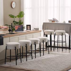 Set 2 sgabelli da Bar alti alti e contemporanei da 30 \ "sgabelli da pranzo imbottiti per cucine Le caffetterie includono ferramenta robusta - Product Image 4