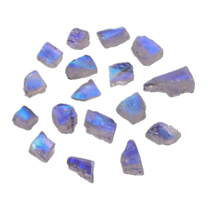 Pierre de Lune Arc-en-ciel Bleue Éclatante de Qualité Supérieure 100% Naturelle, Pierre Précieuse Brute en Vrac, Cristaux Bruts, Lot pour Bijoux - Product Image 3