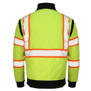 Two Tone <b>High</b> <b>Visibility</b> Construction Workwear Hi Vis Waterproof Feature <b>Softshell</b> Safety Security <b>Jackets</b> - Product Image 6