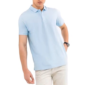 Mezcla de algodón de alta calidad, fabricación de ropa suave, servicios OEM, venta al por mayor, los mejores polos de punto, camisetas para hombres - Product Image 1