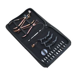 Professional Stainless Steel Hair <b>Extension</b> Kit Crimping Plier <b>Bead</b> Remover Tape-In Press Tool Loop Hook Parting Finger Clips - Product Image 1