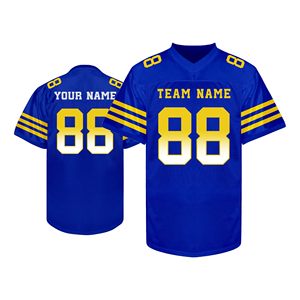 pro style American Football V neck jersey Eco friendly polyester Custom player number Professional quality Athletic wear - Product Image 4