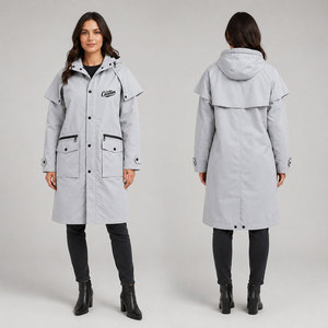 Manteau long imperméable en toile cirée vintage pour femme 2026 – Idéal pour l'équitation et les activités de plein air - Product Image 3