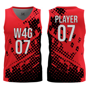 Maillot de basketball sans manches pour homme, col en V, coupe athlétique, impression sublimée personnalisée, dégradé de couleurs, séchage rapide, 100 % polyester - Product Image 6
