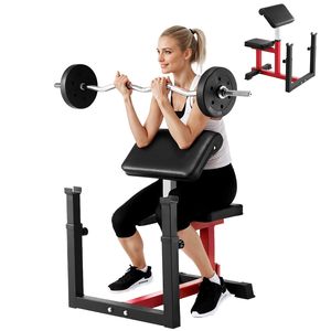 Banc de musculation pour la maison, équipement de fitness pour l'extension des jambes et l'entraînement du dos, charge maximale 440 LBS, avec support pour les bras assis - Product Image 1