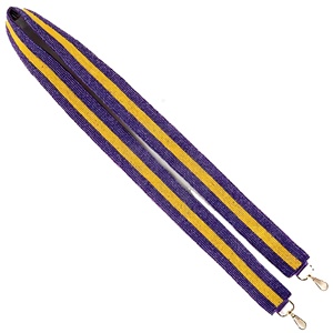 Mardi Gras hecho a mano con cuentas correa para monedero púrpura verde oro accesorio para bolsos de mano bolsos cruzados algodón combinación perfecta - Product Image 1